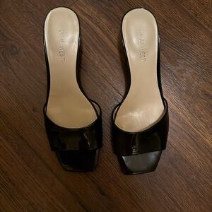 Nine West Black Mules Sleek Minimalist Design